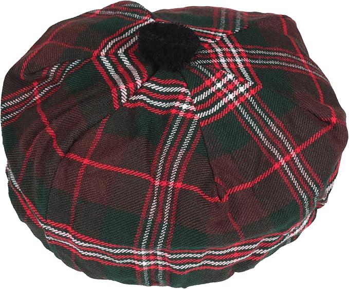 USA Buyers Only - Traditional Scottish Tam o' Shanter Hats for Adults – Variety of Tartans, Adjustable Size