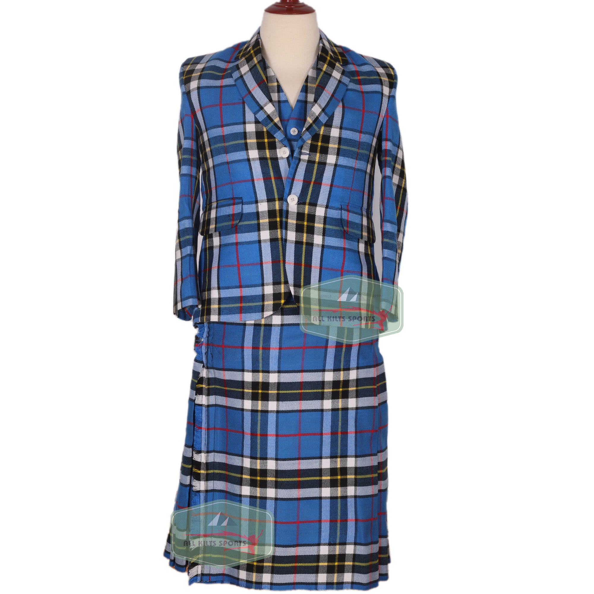 Scottish Traditional Thompson Dress Blue Modern Kilt Outfit for Women – Custom Made in Various Tartans