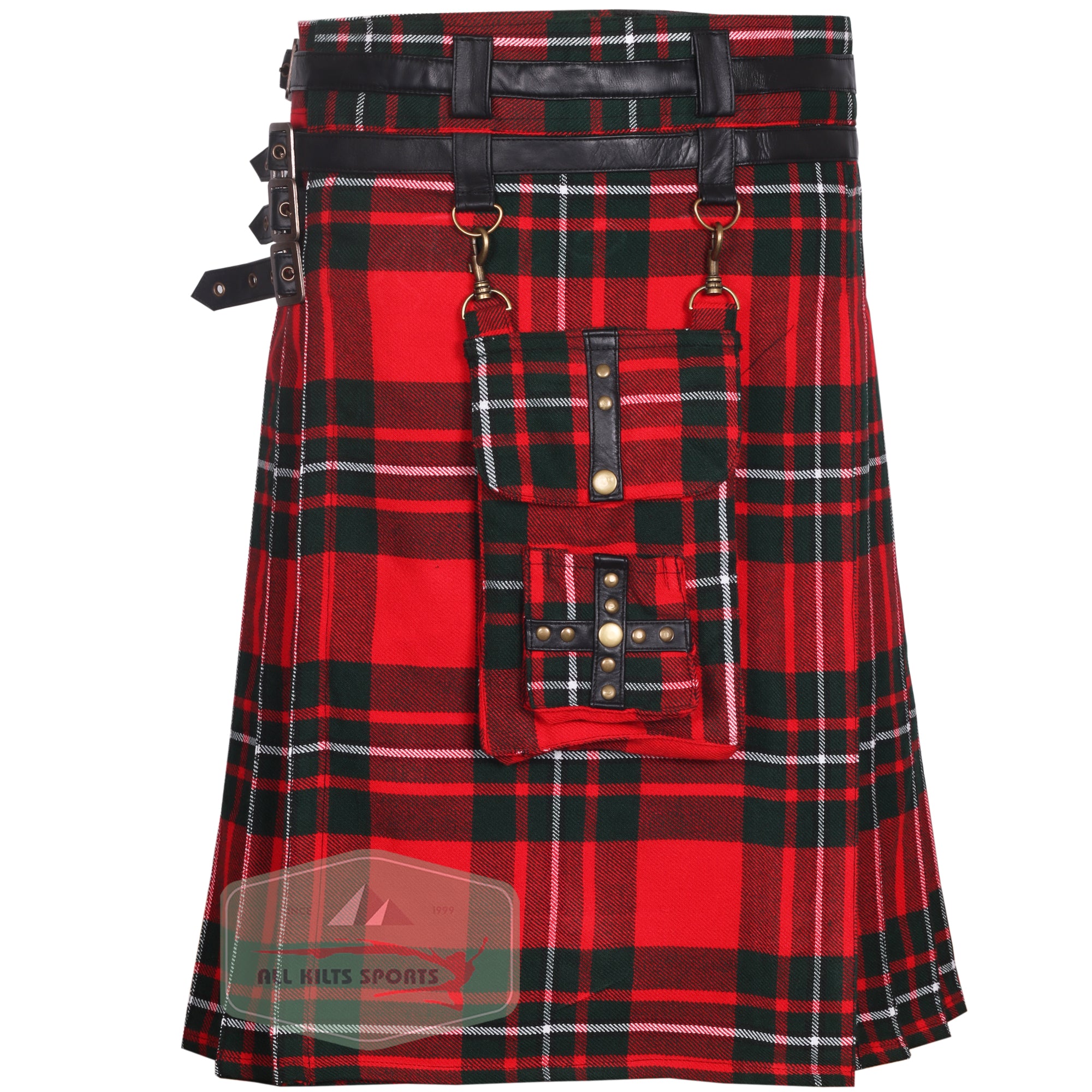 Premium MacGregor tartan Modern Utility Kilt with Detachable Pocket – Available in Different Tartans