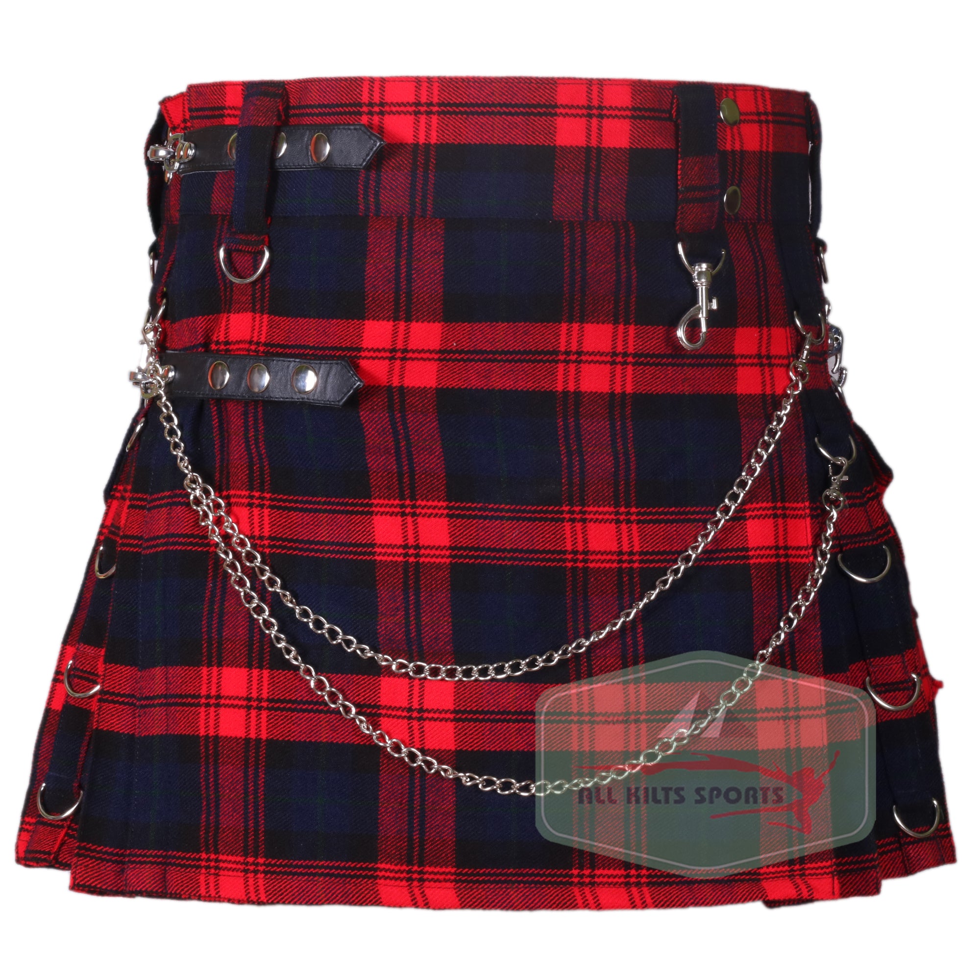 MacLachlan Tartan Women's Stud Kilt with Two Detachable Pockets - Available in Various Tartans