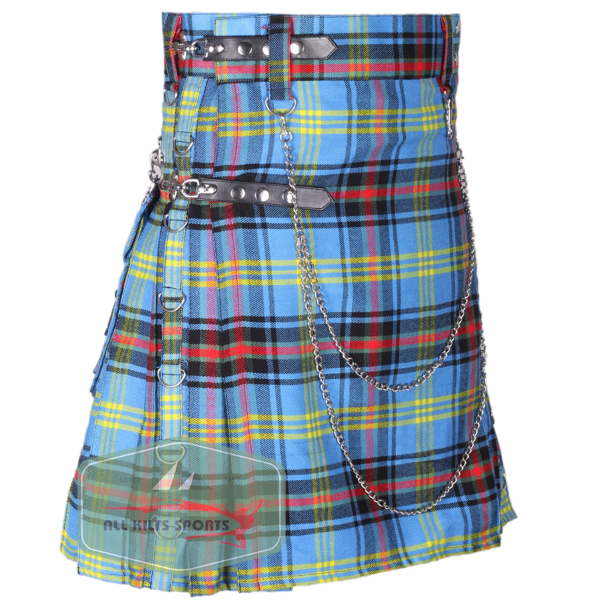 Bell Of Border Tartan 16Oz Wedding Utility Kilt with Detachable Pockets – Comes in Different Tartans