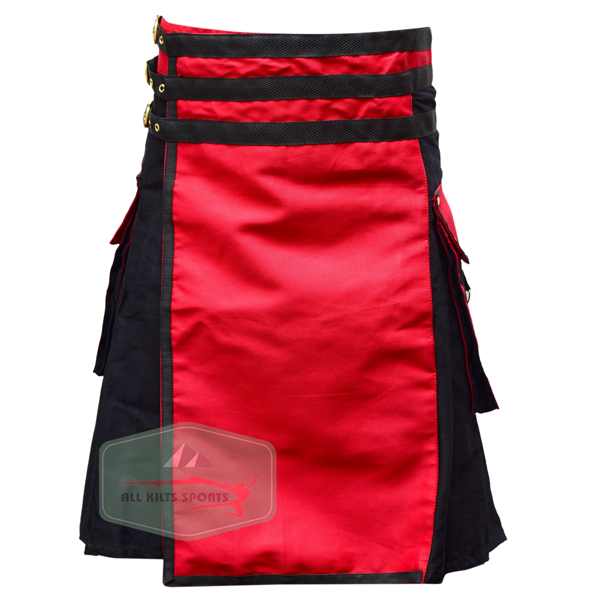 Utility Kilt Black/Red – Versatile Style for Every Occasion