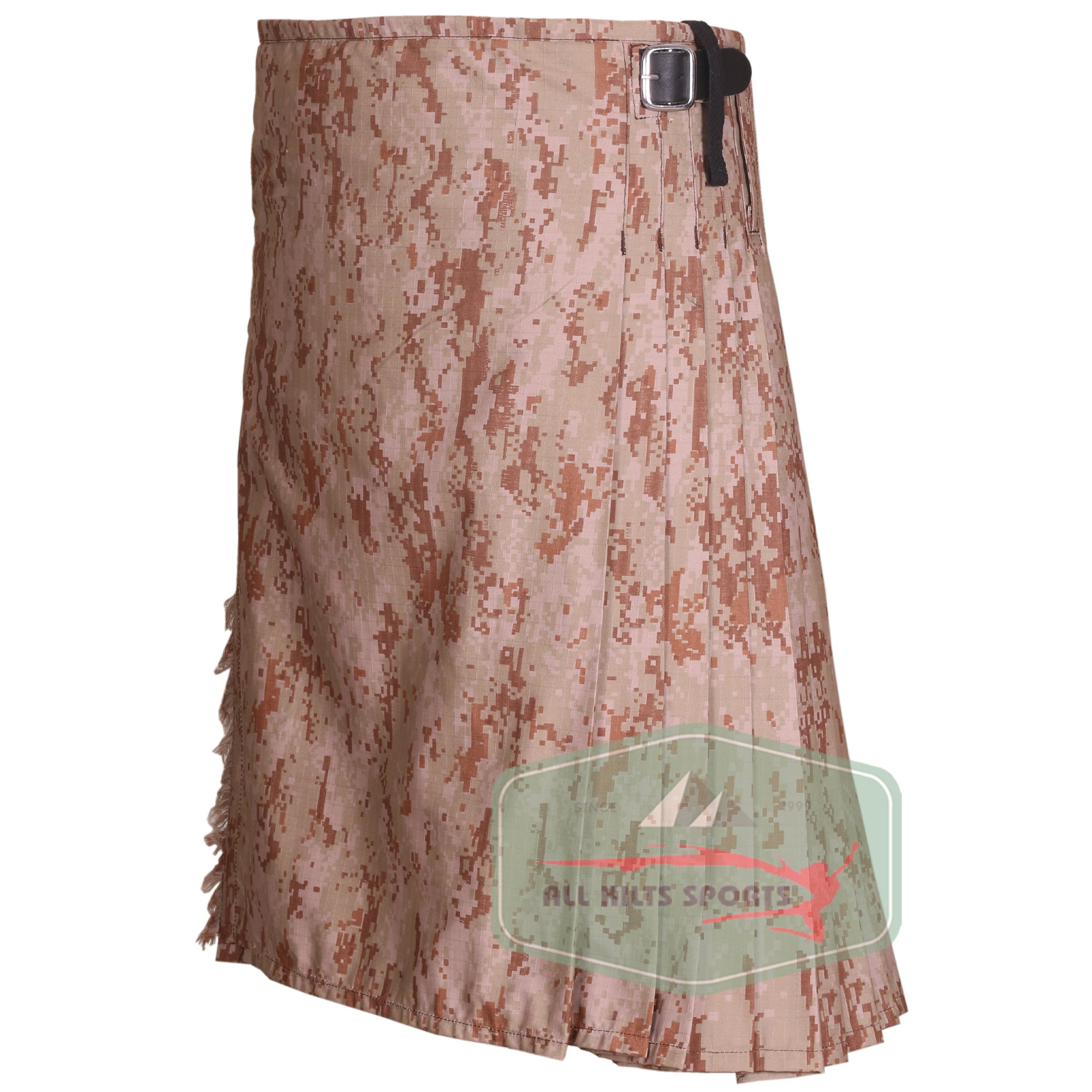 Desert Camo 8-Yard Utility Kilt – 100% Cotton, Durable and Stylish, Available in Different Colors