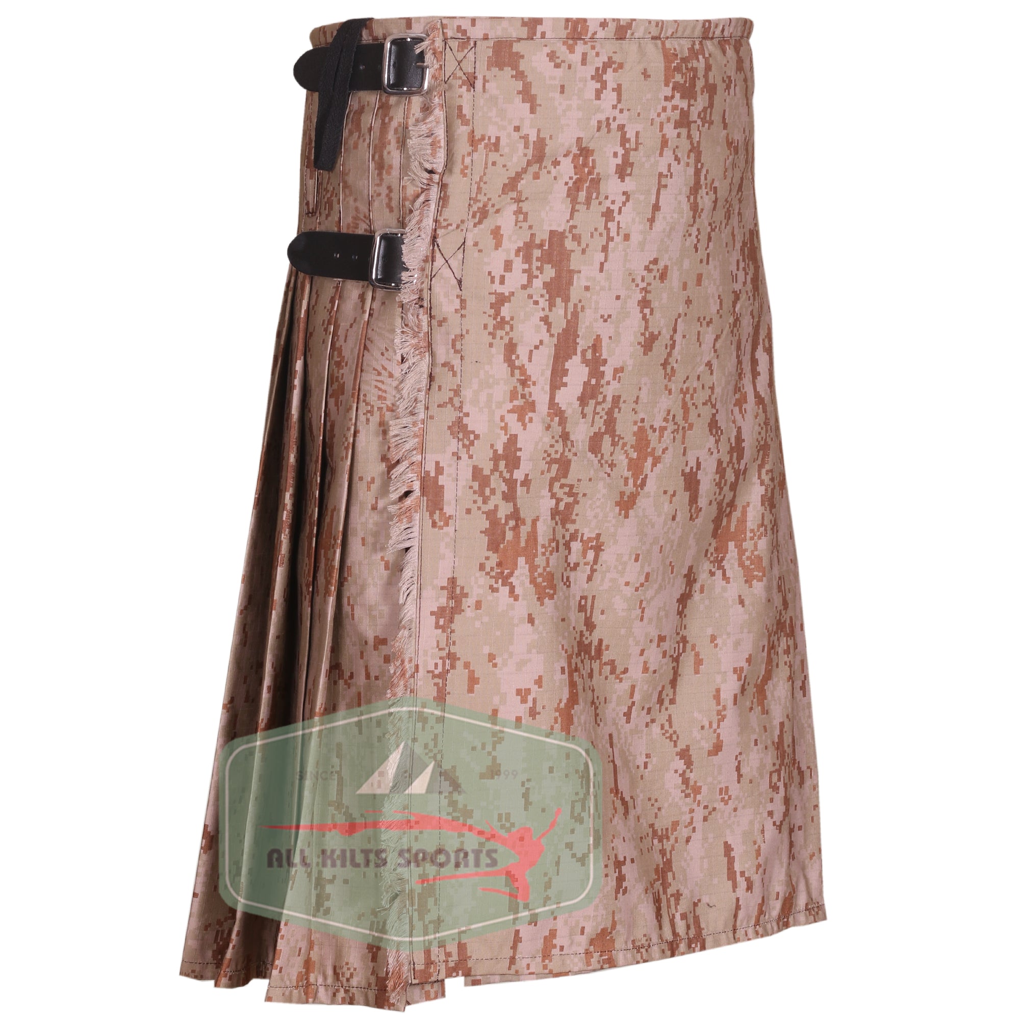 Desert Camo 8-Yard Utility Kilt – 100% Cotton, Durable and Stylish, Available in Different Colors