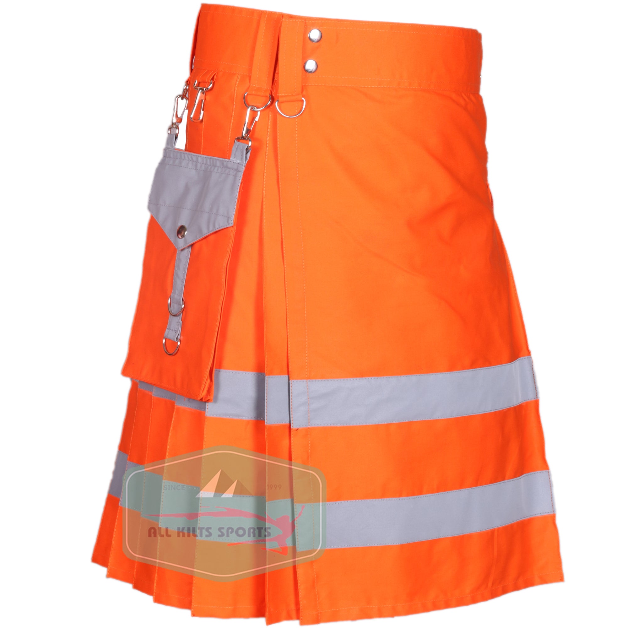 Modern Working Reflective Kilt – Custom Made with Cargo Pockets