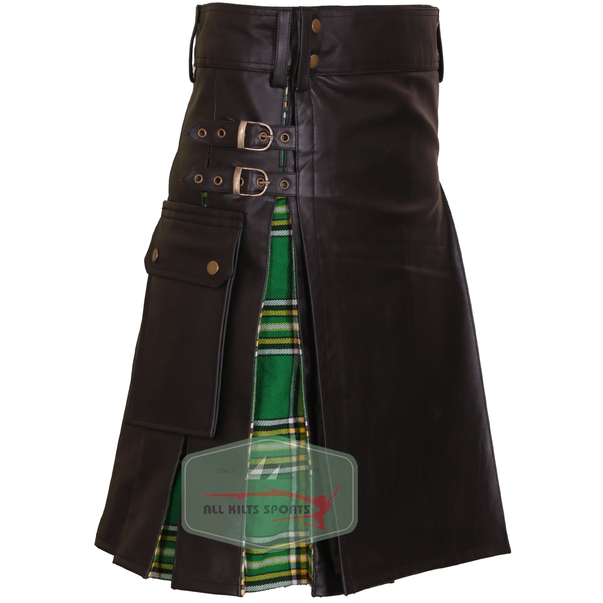 Stylish Wedding Leather Stylish Irish Heritage Hybrid Kilt for Men