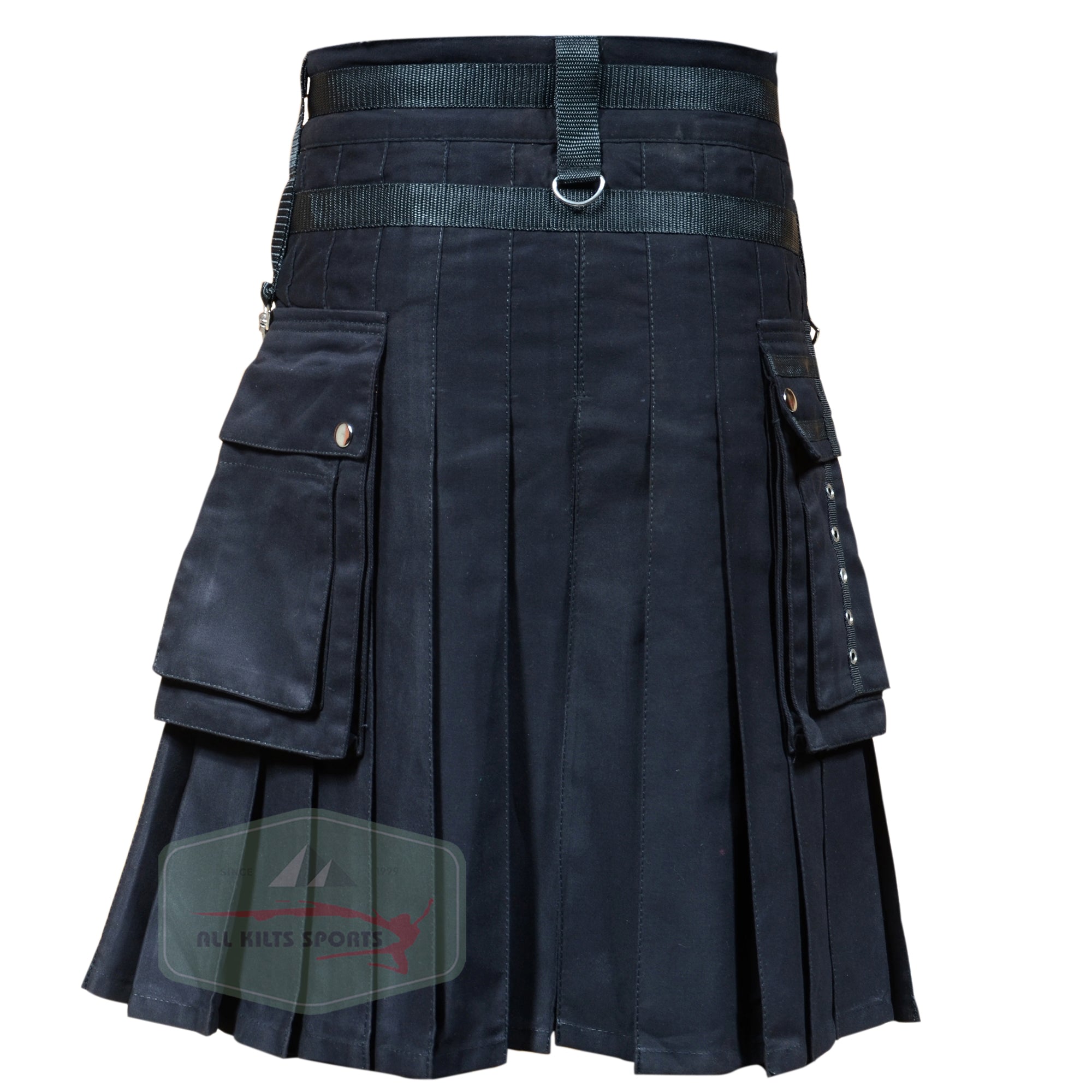 Black Ring Kilt – Stylish & Customizable 100% Cotton Design