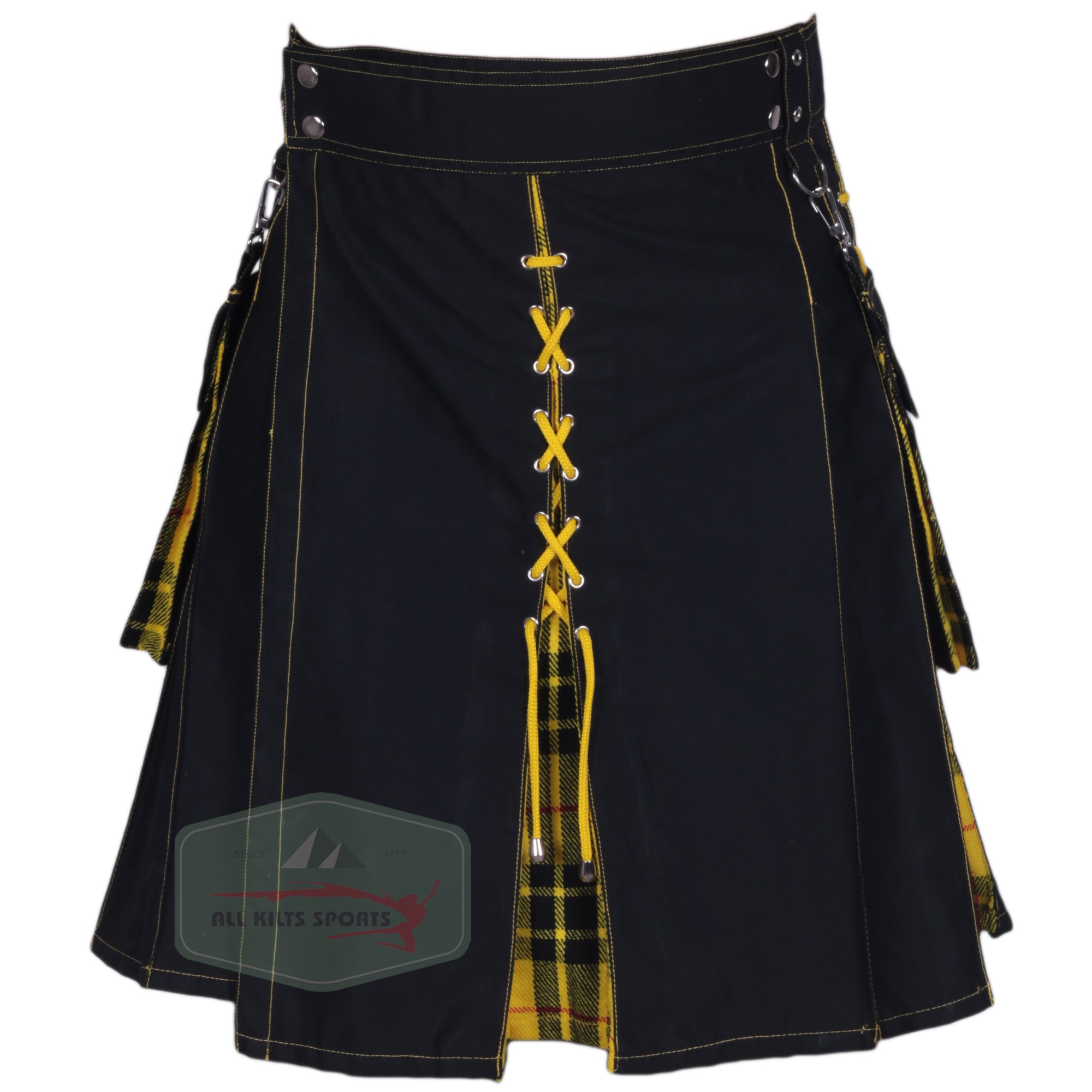 Black & Macleod Of Lewis Hybrid Kilt with Unique Design - Stylish & Functional