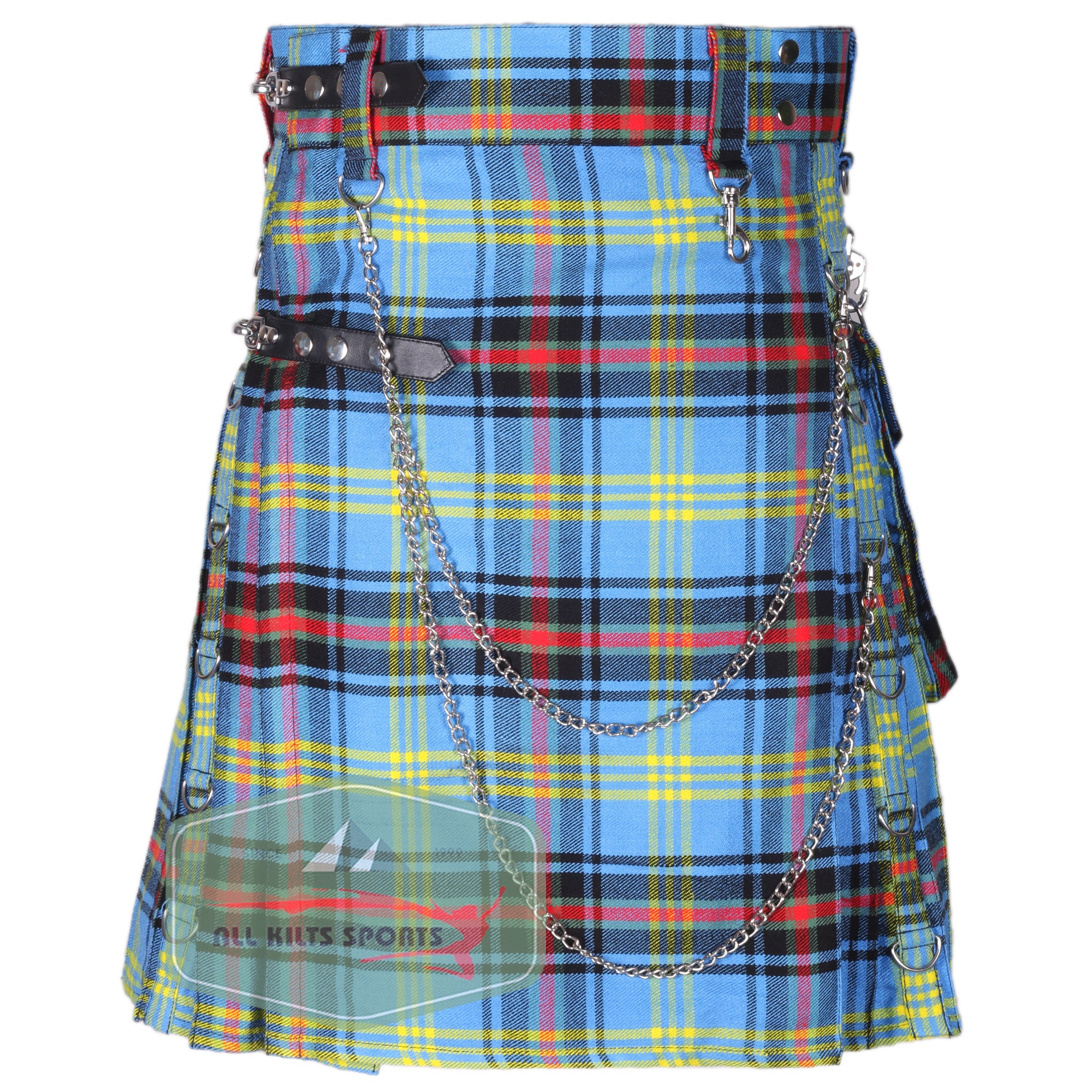 Bell Of Border Tartan 16Oz Wedding Utility Kilt with Detachable Pockets – Comes in Different Tartans