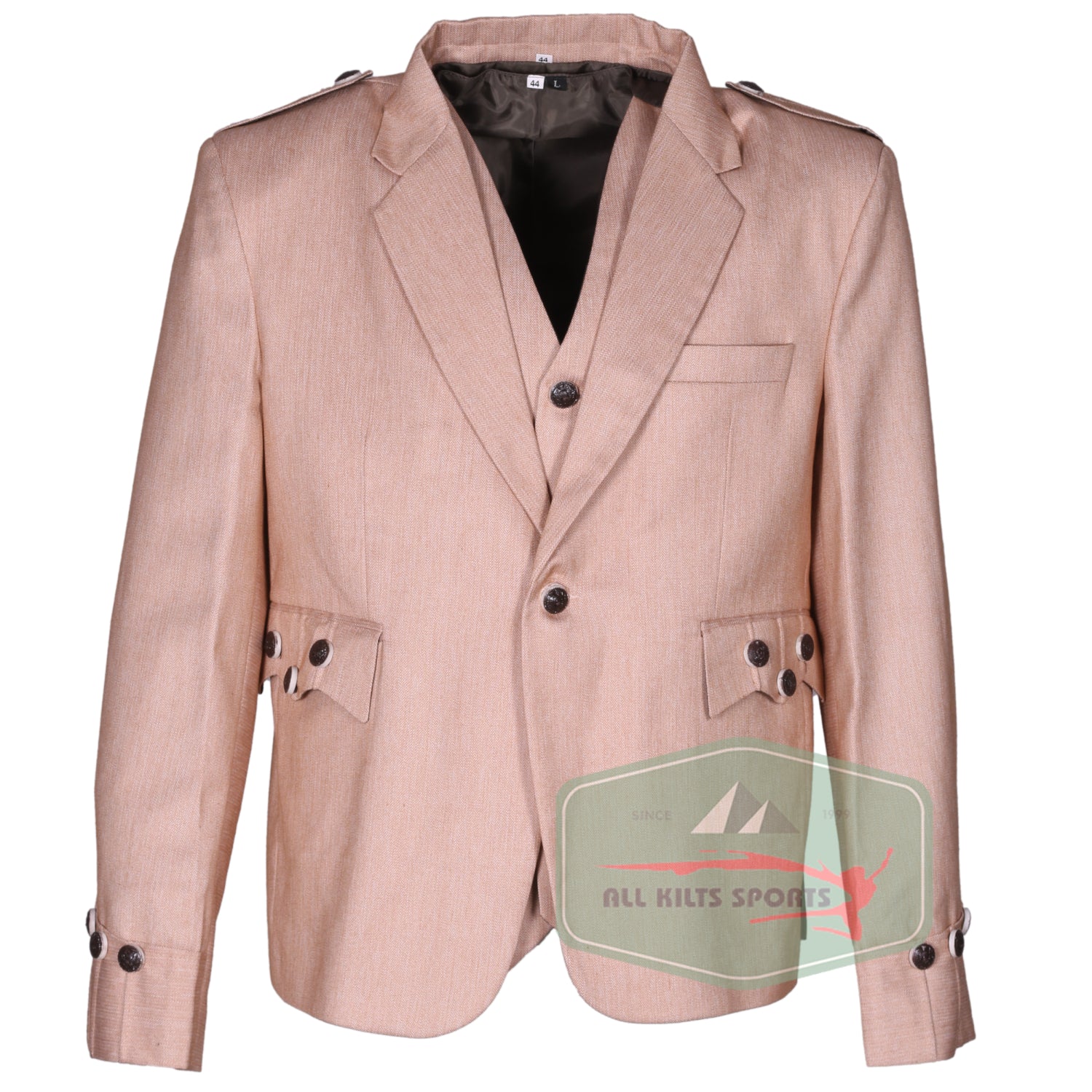 Khaki Kilt Argyll Jacket and Vest Set – Perfect for Formal and Casual Wear