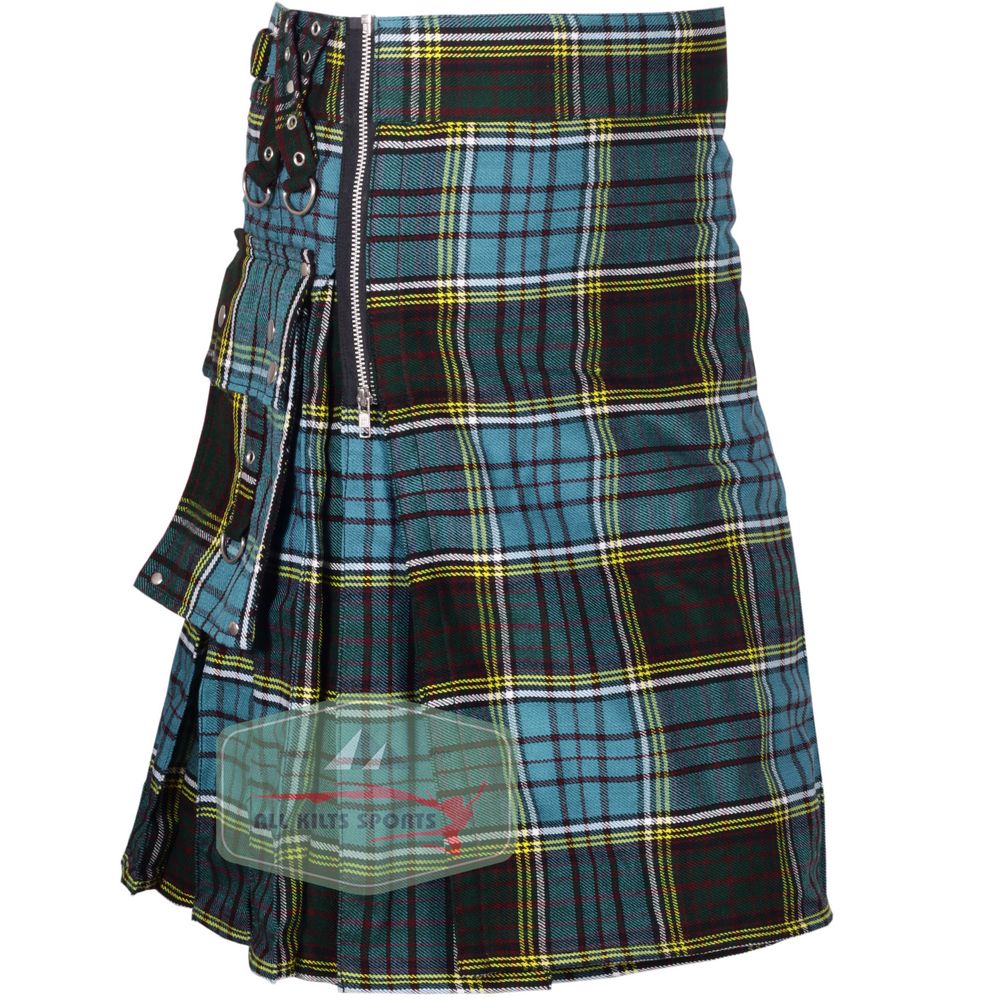 Anderson Tartan Gothic Zipper Utility Kilt for Men – Available in Different Tartans