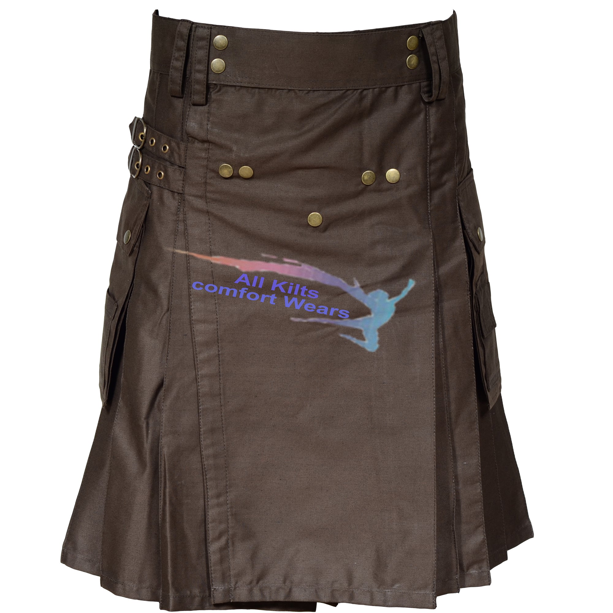 Stylish Chocolate Brown Wedding Utility Kilt for Men – Elegant & Durable